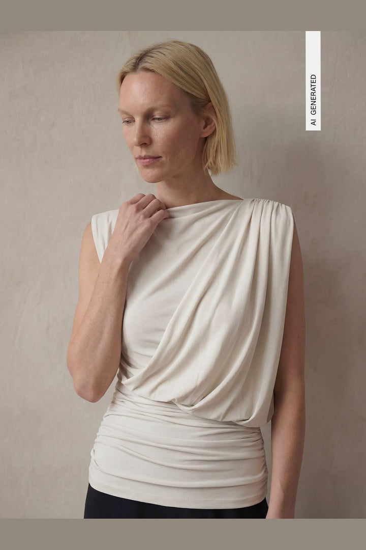 Object - Objdellie Sl Reg. Drapy Top Tne 26 - 5169786 Cloud Dancer