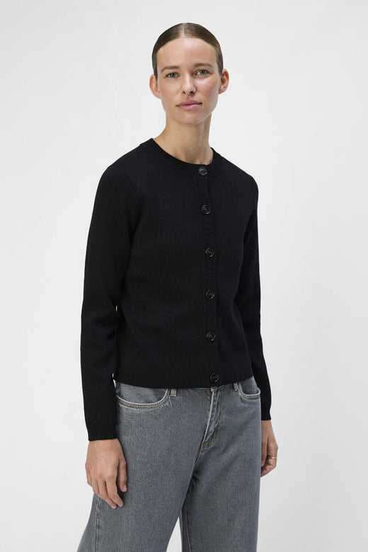 Object - Objester Sli L/S Knit Cardigan - 4613504 Black