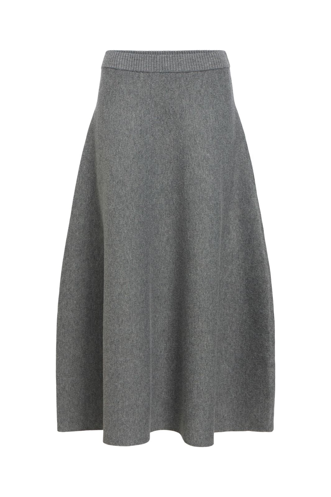 Object - Objitone Knit Ankle Skirt 147 - 5121041 Medium Grey Melange