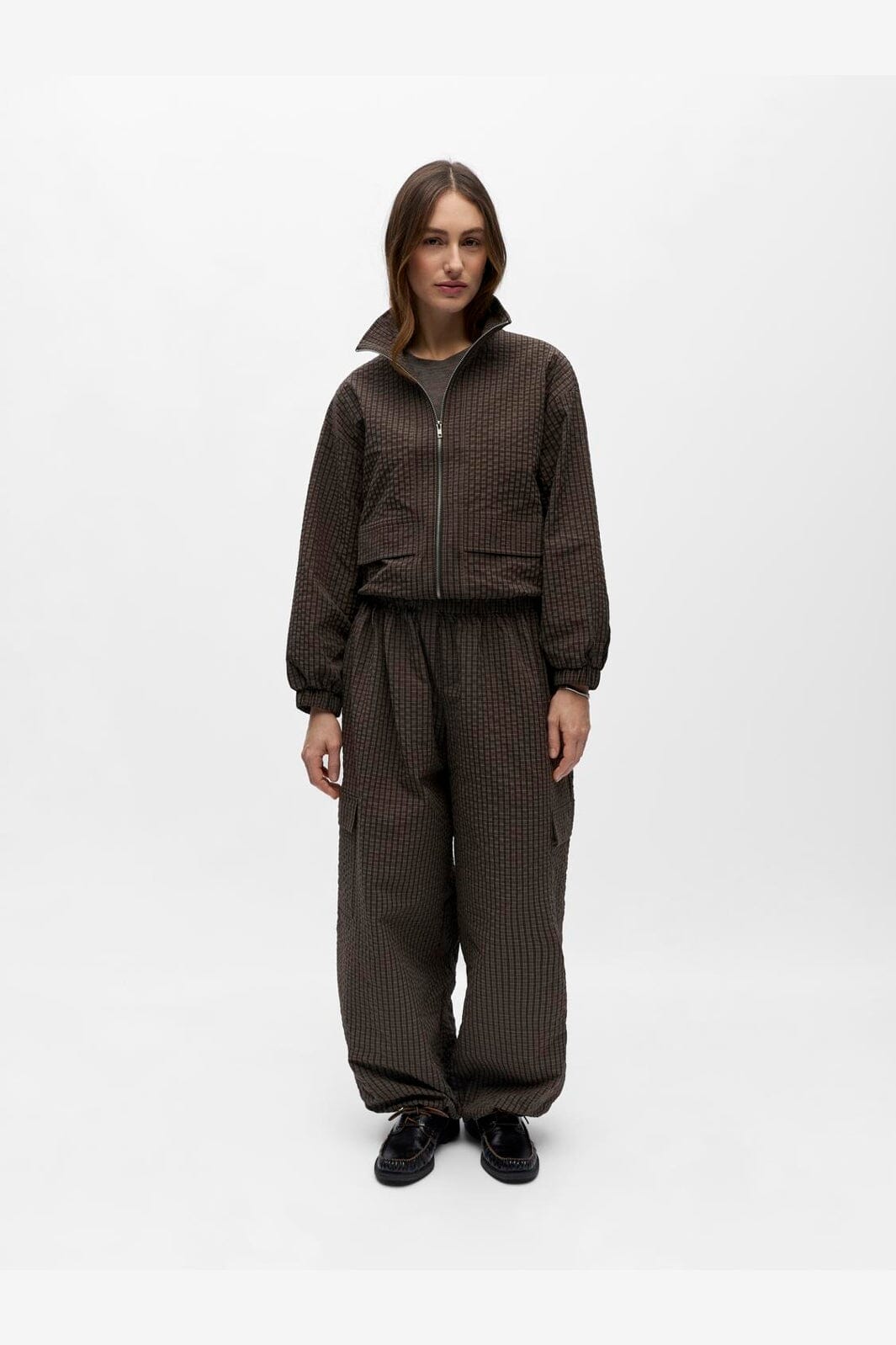Object - Objlevi Track Pants - 5125457 Seal Brown Brown/White