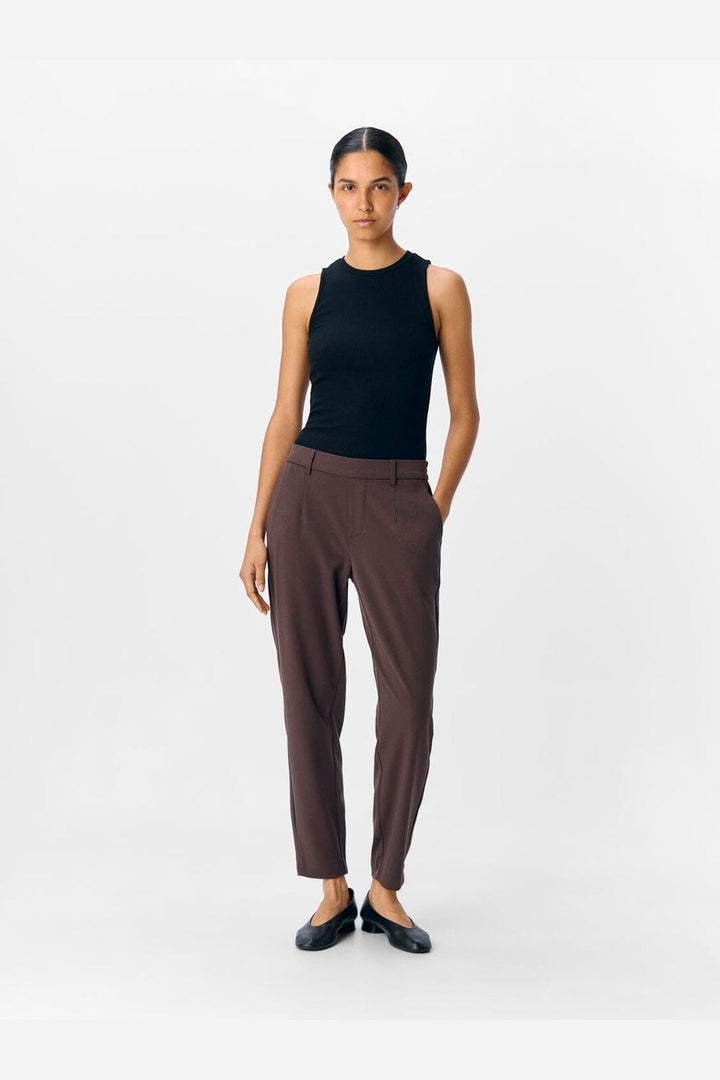 Object - Objlisa Slim Pant - 4856905 Seal Brown