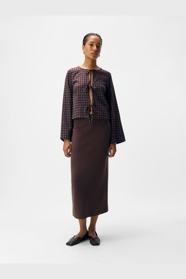 Object - Objreynard Knit Skirt - 4885501 Seal Brown
