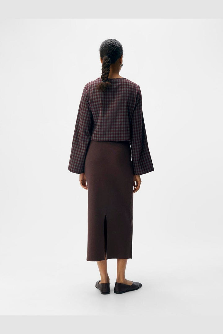 Object - Objreynard Knit Skirt - 4885501 Seal Brown