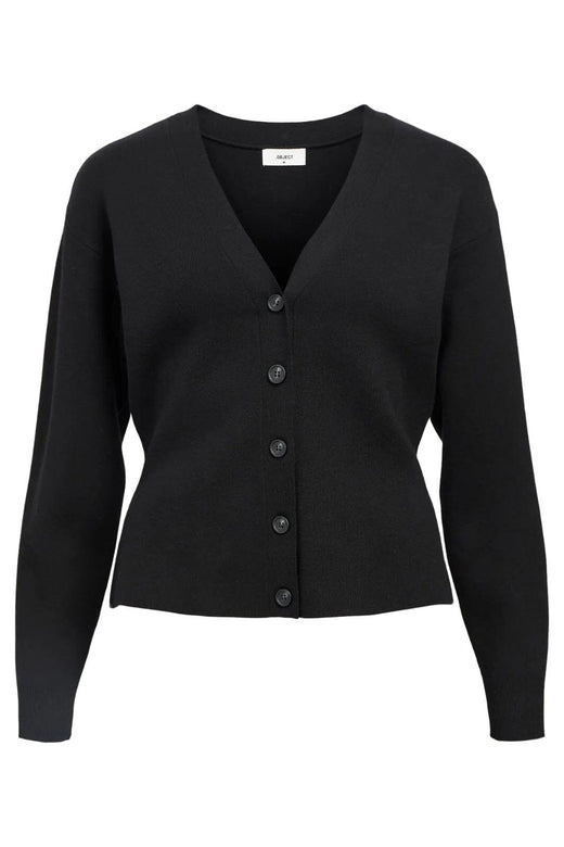 Object - Objreynard Ls Sli Cardigan - 4789476 Black Cardigans 
