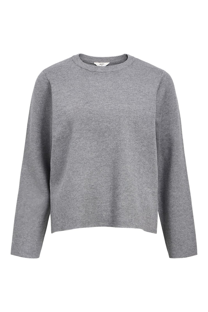 Object - Objreynard O-Neck Pullover - 4789477 Medium Grey Melange