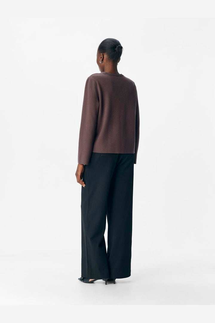 Object - Objreynard O-Neck Pullover - 4872681 Seal Brown