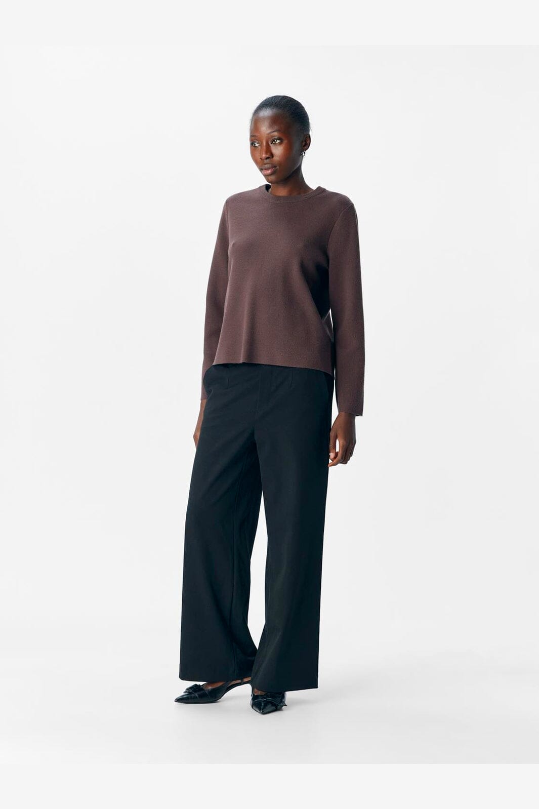 Object - Objreynard O-Neck Pullover - 4872681 Seal Brown