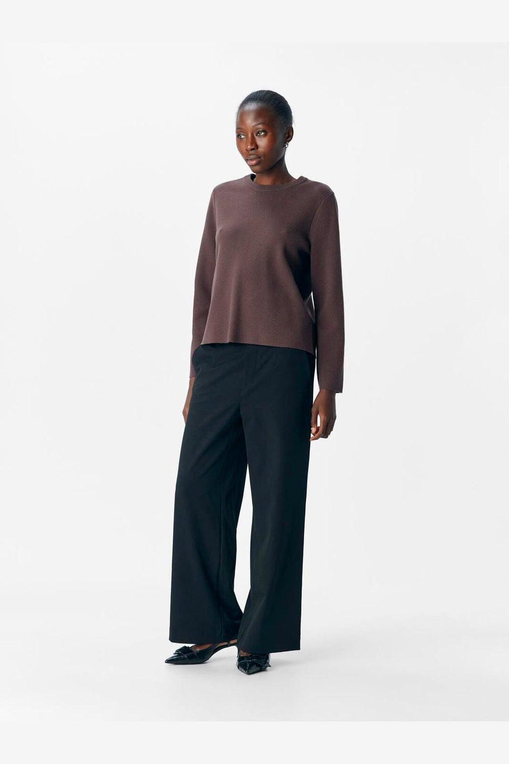 Object - Objreynard O-Neck Pullover - 4872681 Seal Brown