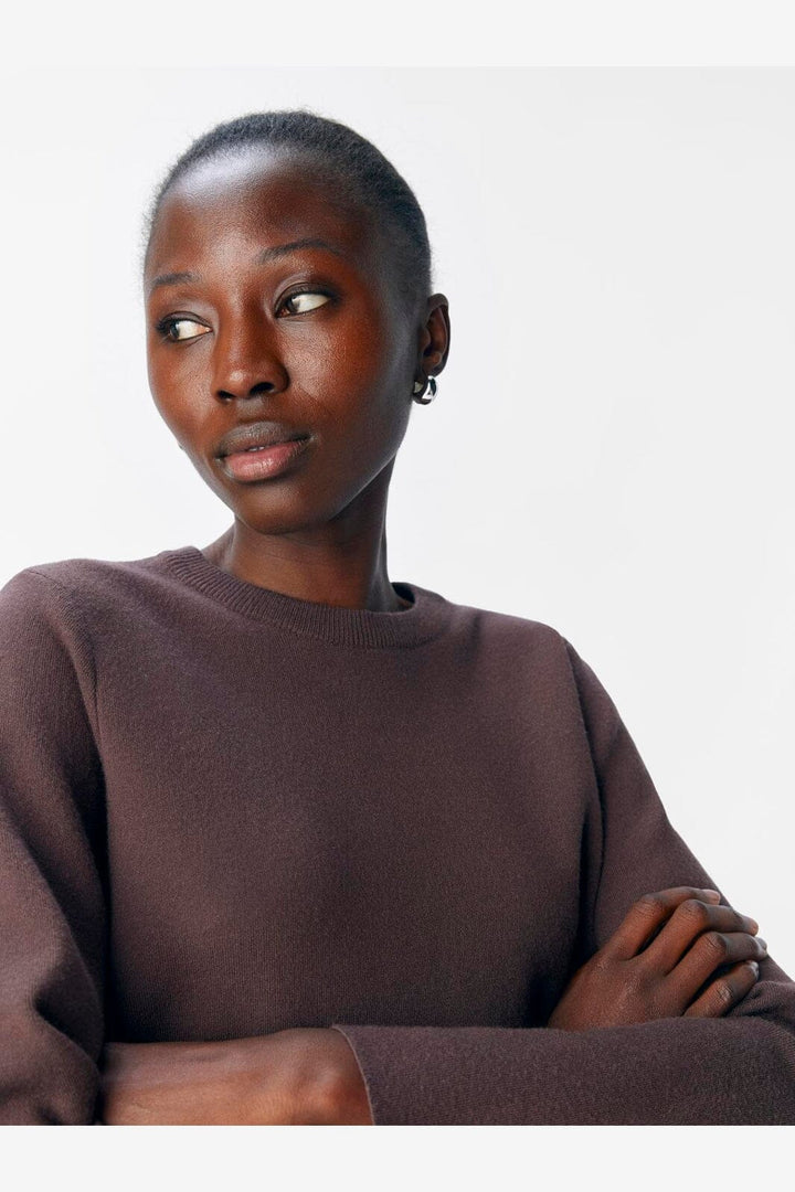 Object - Objreynard O-Neck Pullover - 4872681 Seal Brown