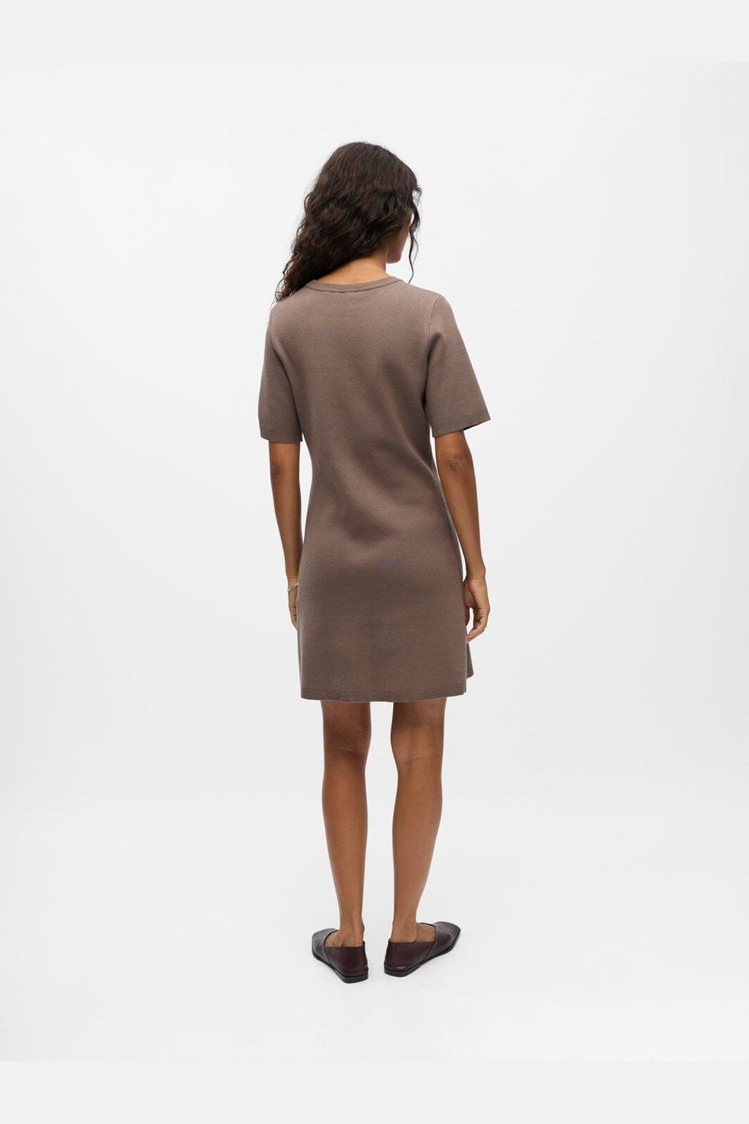 Object - Objreynard S/S Knit Re Dress - 4979976 Morel Mop