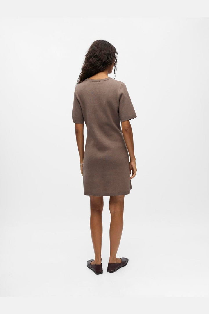 Object - Objreynard S/S Knit Re Dress - 4979976 Morel Mop