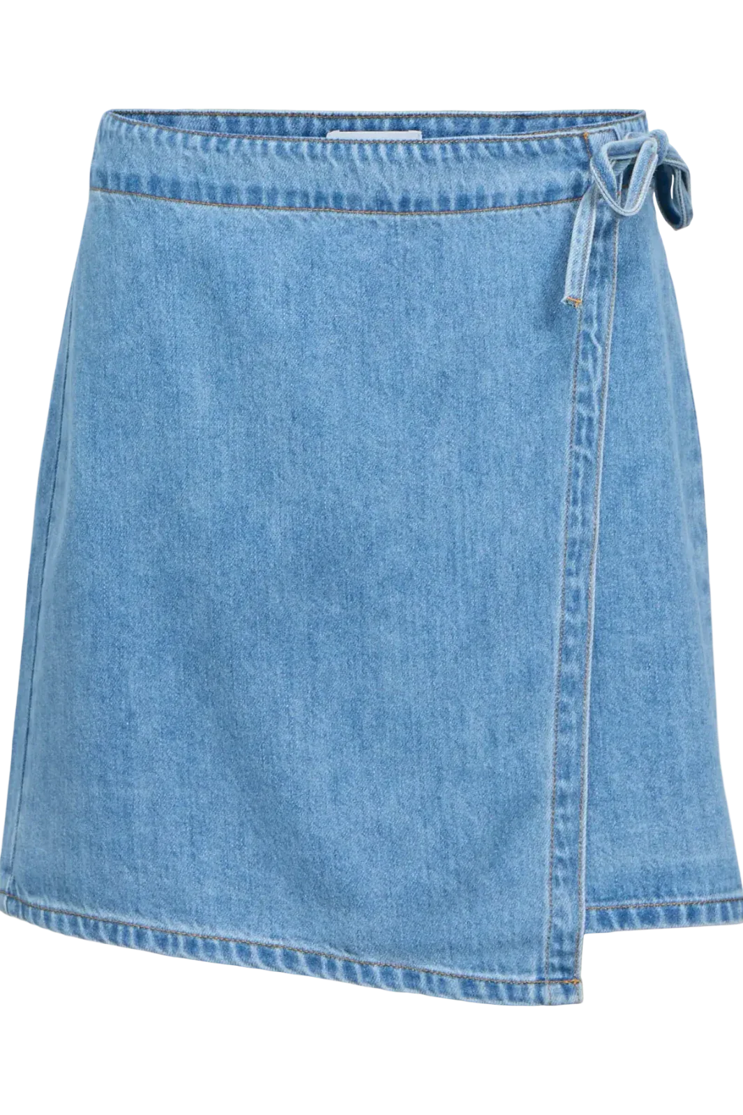 Object - Objrosie Denim Short Wrap Skirt - 4968519 Light Blue Denim Nederdele 
