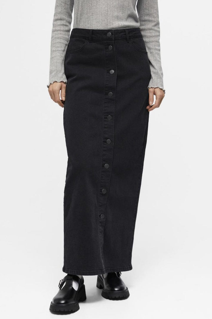 Object - Objsina Long Denim Skirt Ott - 4559175 Black Denim