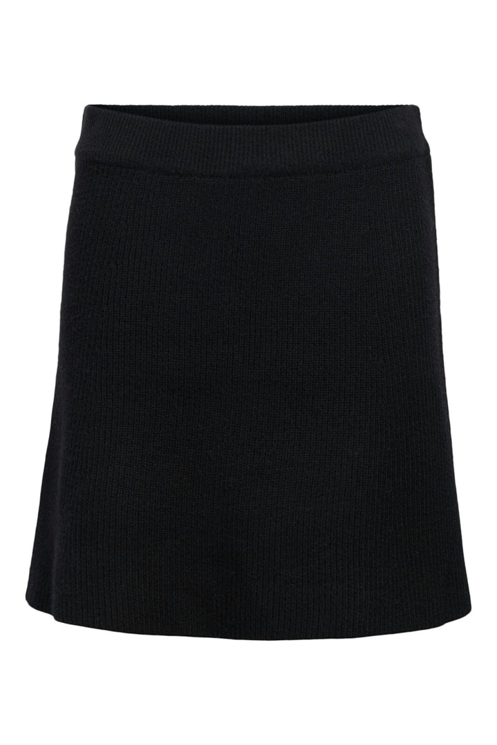 Object - Objviola Re Short Knit Skirt - 4803561 Black Nederdele 