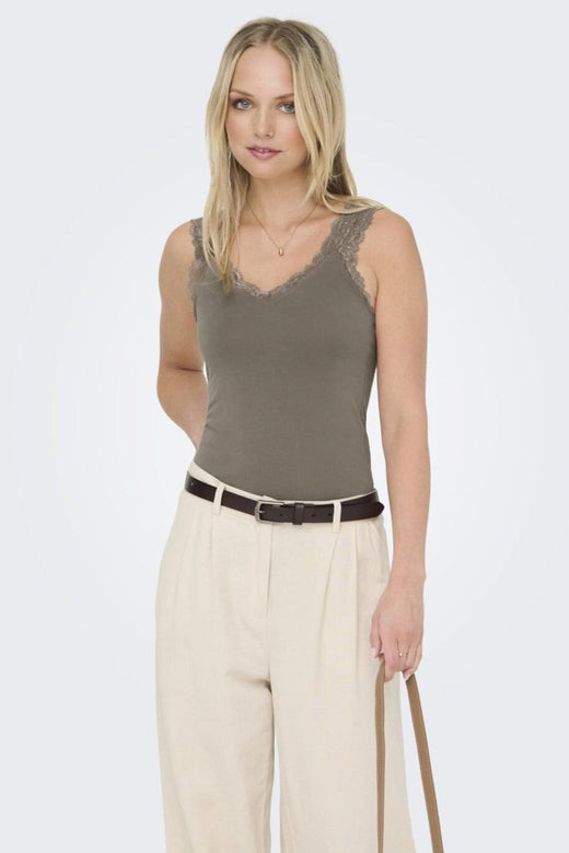Only - Onl30 Free Life S/L Singlet Top - 4941141 Walnut
