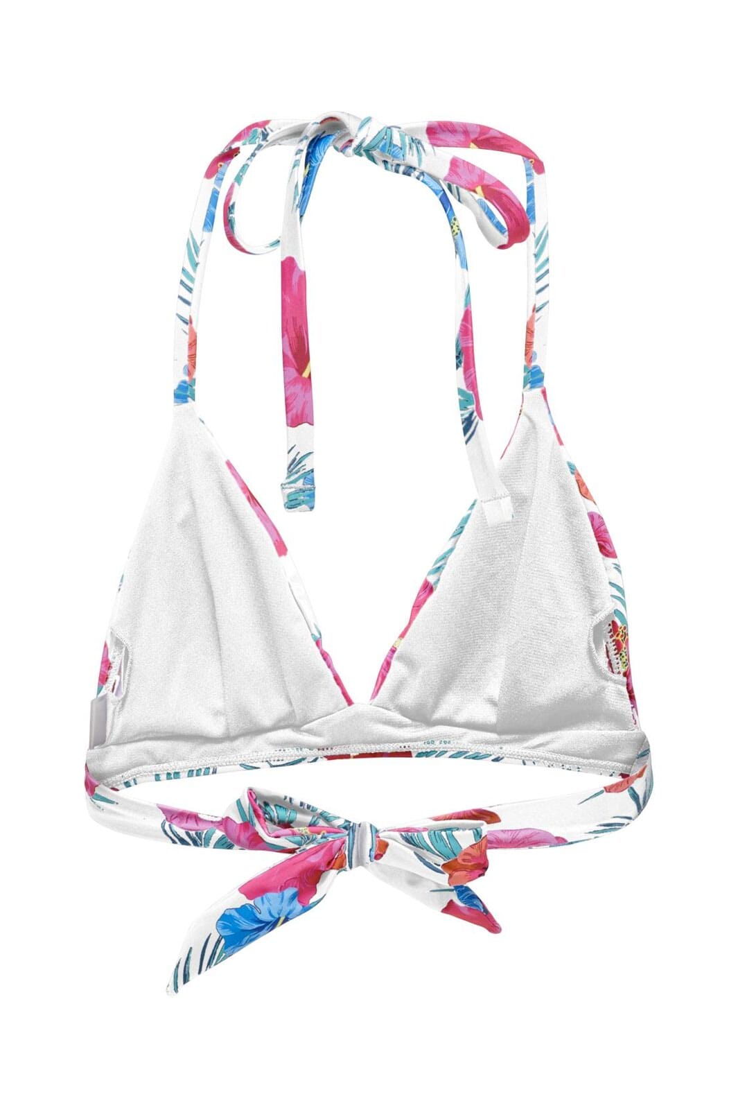 Only - Onlaimee Halter Bikini Top Swm Acc - 4474905 Cloud Dancer Hibiscus Tropical