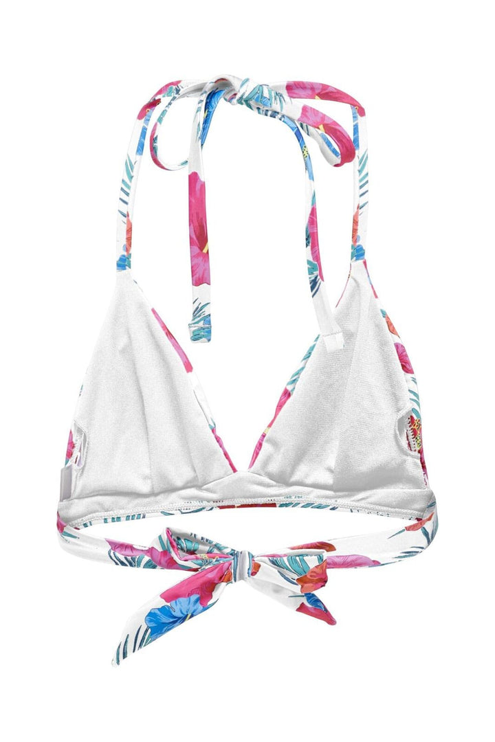 Only - Onlaimee Halter Bikini Top Swm Acc - 4474905 Cloud Dancer Hibiscus Tropical