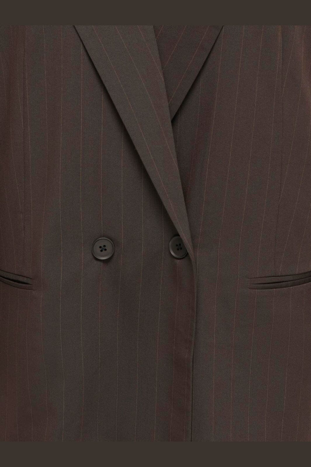 Only - Onlalden L/S Ovs Pinstripe Blazer Tlr - 5129041 Mole Pumice Stone Pinstripes