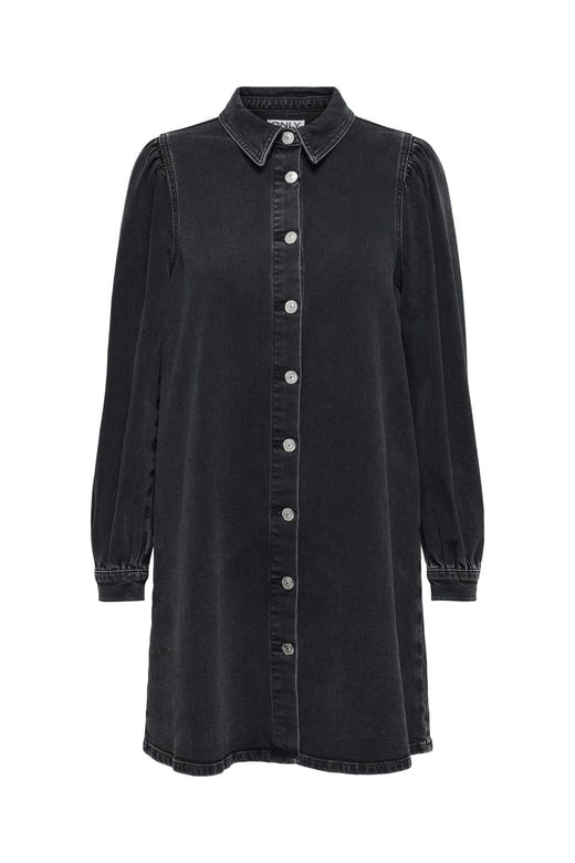 Only - Onlalma L/S Dress Cro - 4740250 Washed Black