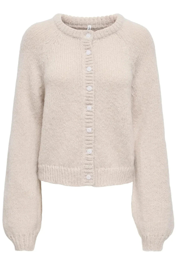 Only - Onlalyssa Ls Raglan Cardigan Nca Knt - 5074458 Pumice Stone Fmop Button Cardigans 