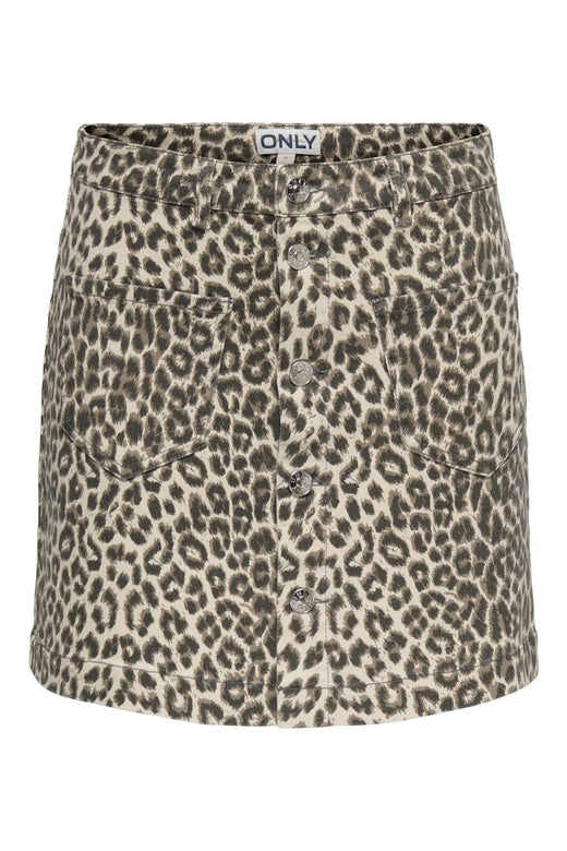 Only - Onlamazing Leo Skirt - 4982314 Cloud Dancer Black Leo