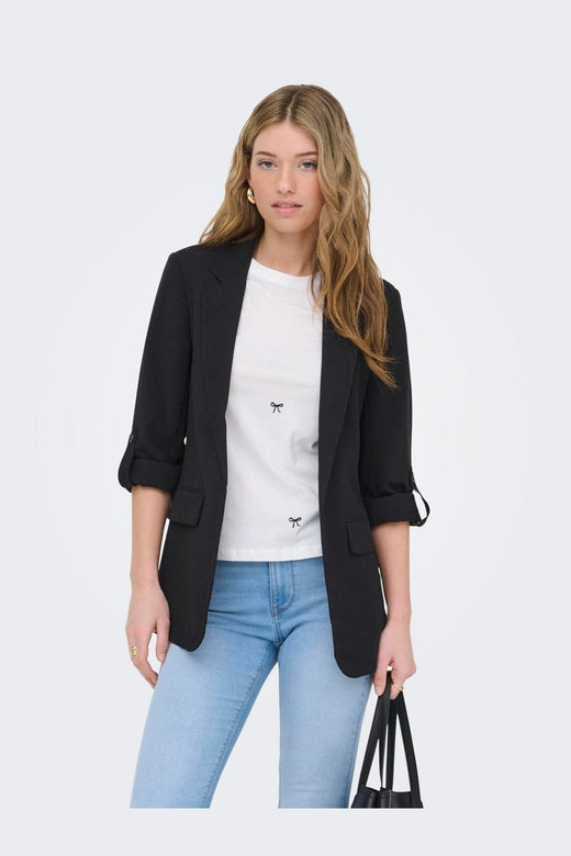 Only - Onlaris Life 3/4 Loose Blazer Cc - 4726183 Black