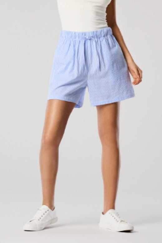 Only - Onlaugusta Shorts 15347659 - 4745379 - Cloud Dancer Blue Stripes Shorts 