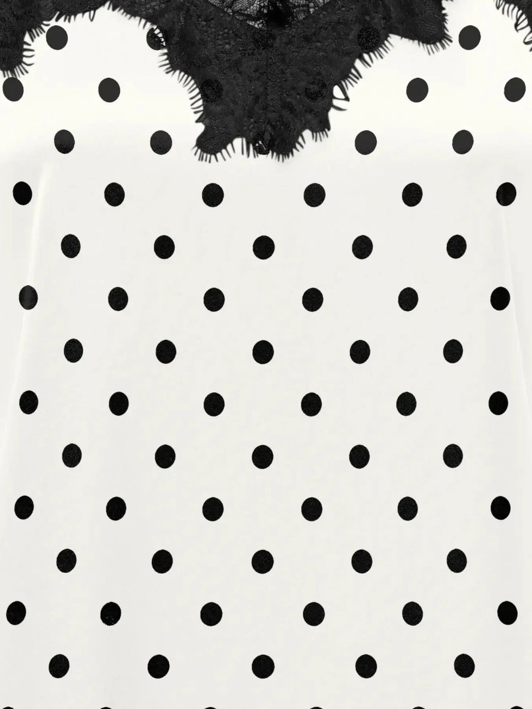 Only - Onlbella Strap Satin Lace Dress - 5126141 Cloud Dancer Black Dot And Black Lace Kjoler 