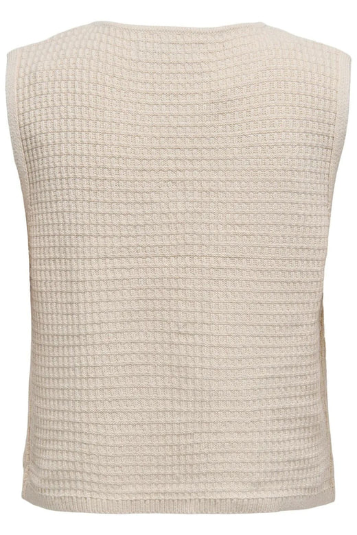 Only - Onlbirtie Sl Tie V-Neck Vest Cc Knt - 4777998 Birch Frakker 