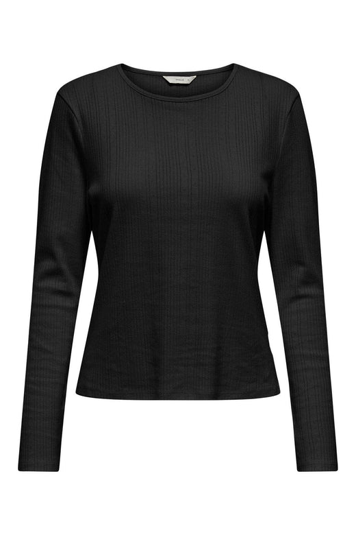 Only - Onlbremen O-Neck L/S Top Moch - 4870534 Black