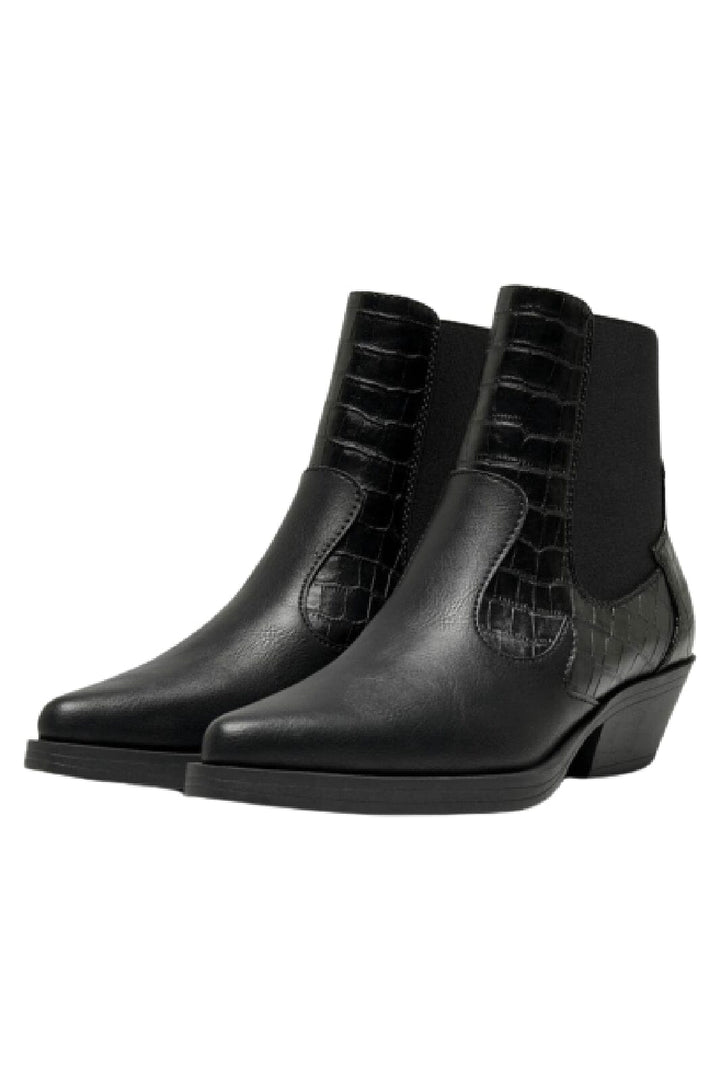 Only - Onlbronco-2 Short Pu Cowboy Boot - 4327732 Black