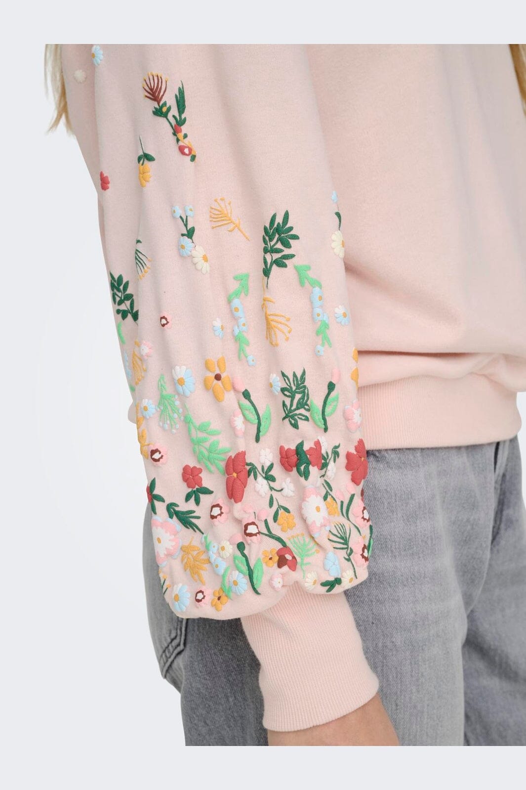 Only - Onlbrooke L/S O-Neck Flower Swt - 4691872 Potpourri Sleeve Flower