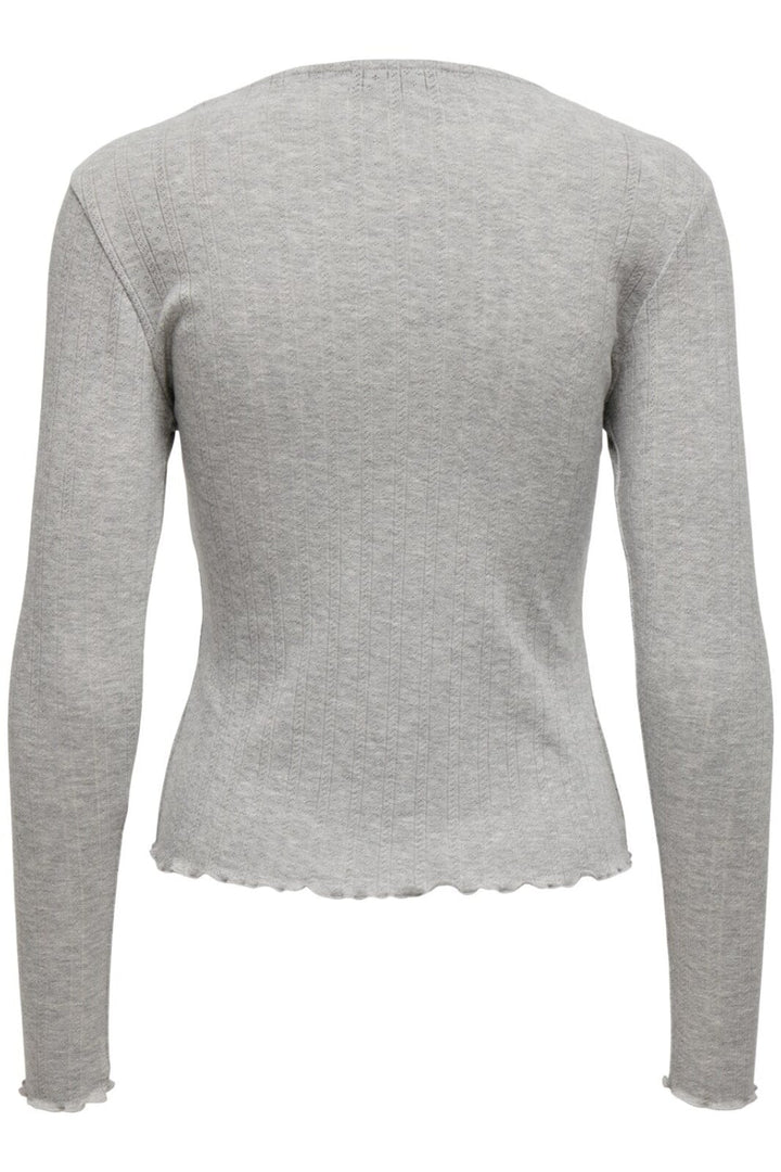 Only - Onlcarlotta L/S Top - 4396542 Light Grey Melange