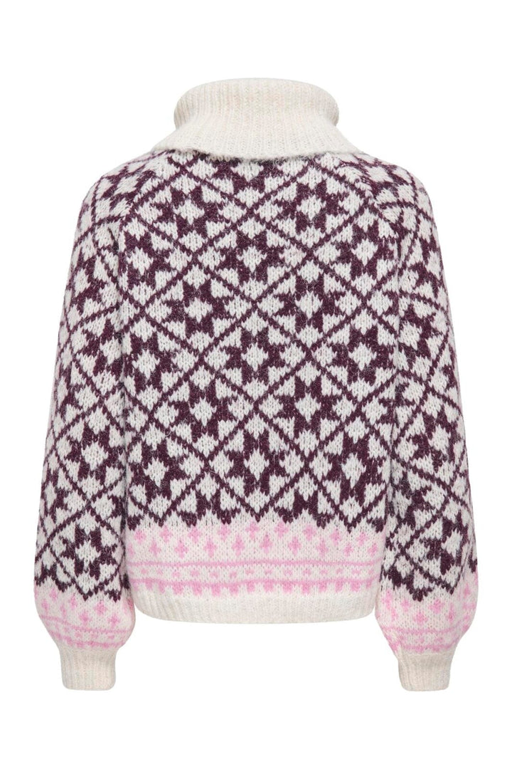 Only - Onlcaro Ls Rollneck Cc Knt - 5020732 Birch Fig/Cyclamen