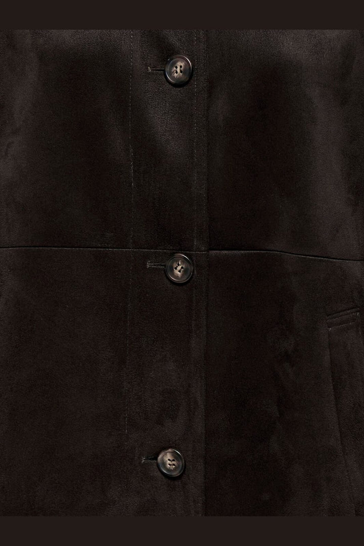 Only - Onlcarolina Long Faux Suede Coat - 5140394 Java