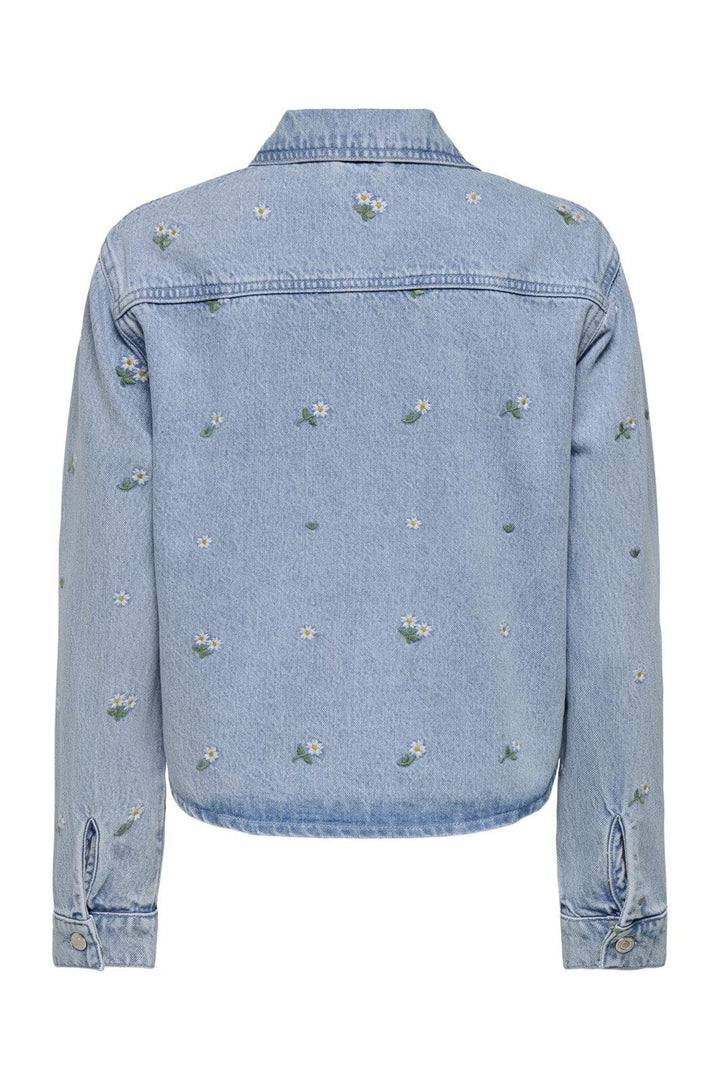 Only - Onlcassie Emb Ls Ovs Shirt Akm - 4769525 Light Blue Denim