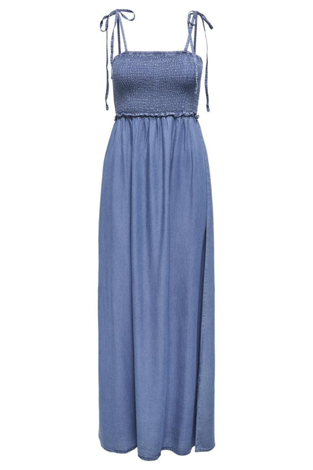 Only - Onlcharis Life Smock Maxi Dress - 4730821 Medium Blue Denim