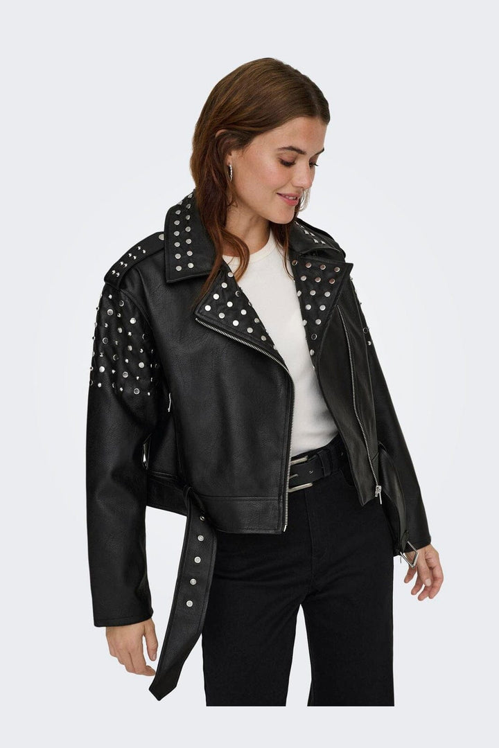 Only - Onldestiny Faux Leather Biker - 4467503 Black