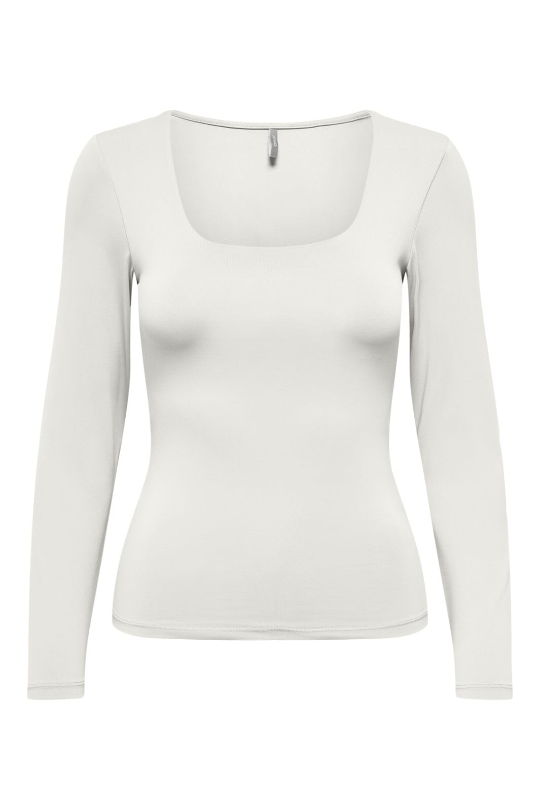 Only - Onlea L/S 2-Way Deep Neck Top - 4372228 Cloud Dancer