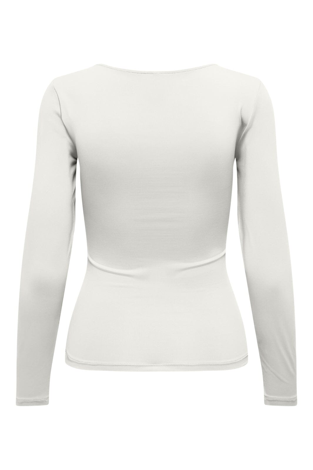 Only - Onlea L/S 2-Way Deep Neck Top - 4372228 Cloud Dancer