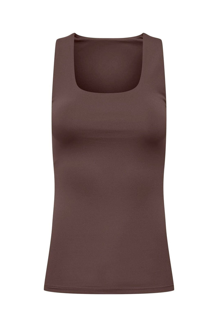Only - Onlea S/L 2-Ways Fit Top - 4141434 Chocolate Martini