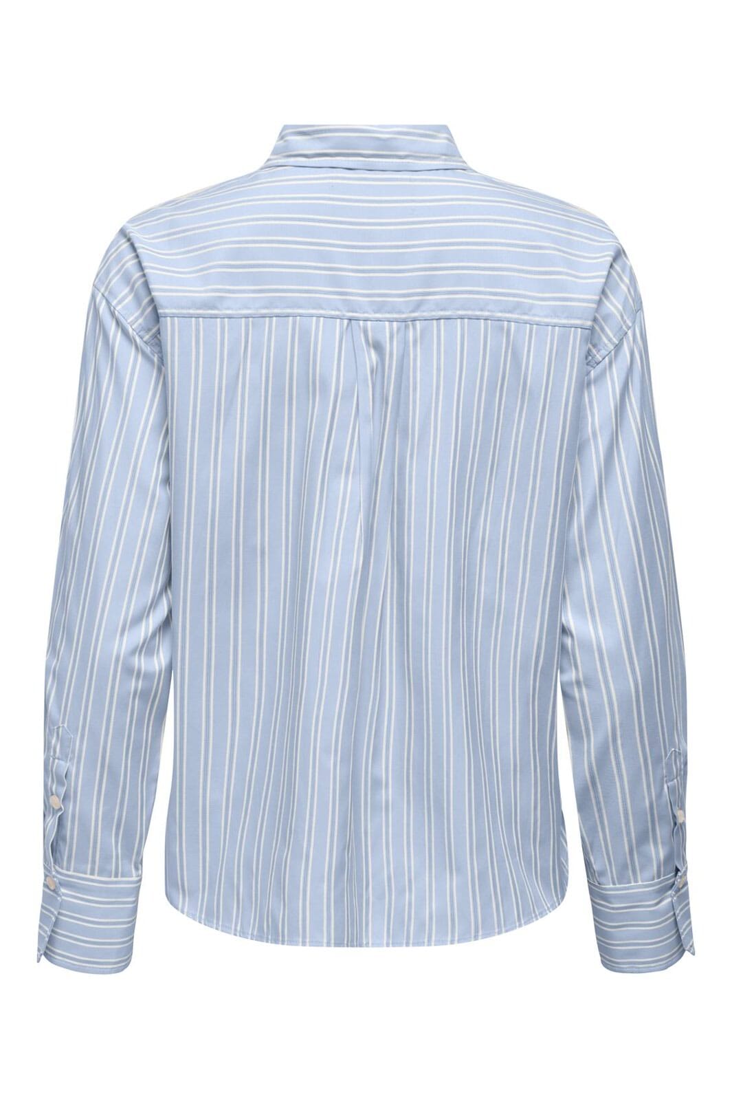 Only - Onlelara L/S Emb Shirt - 4983443 Cashmere Blue Cloud Dancer