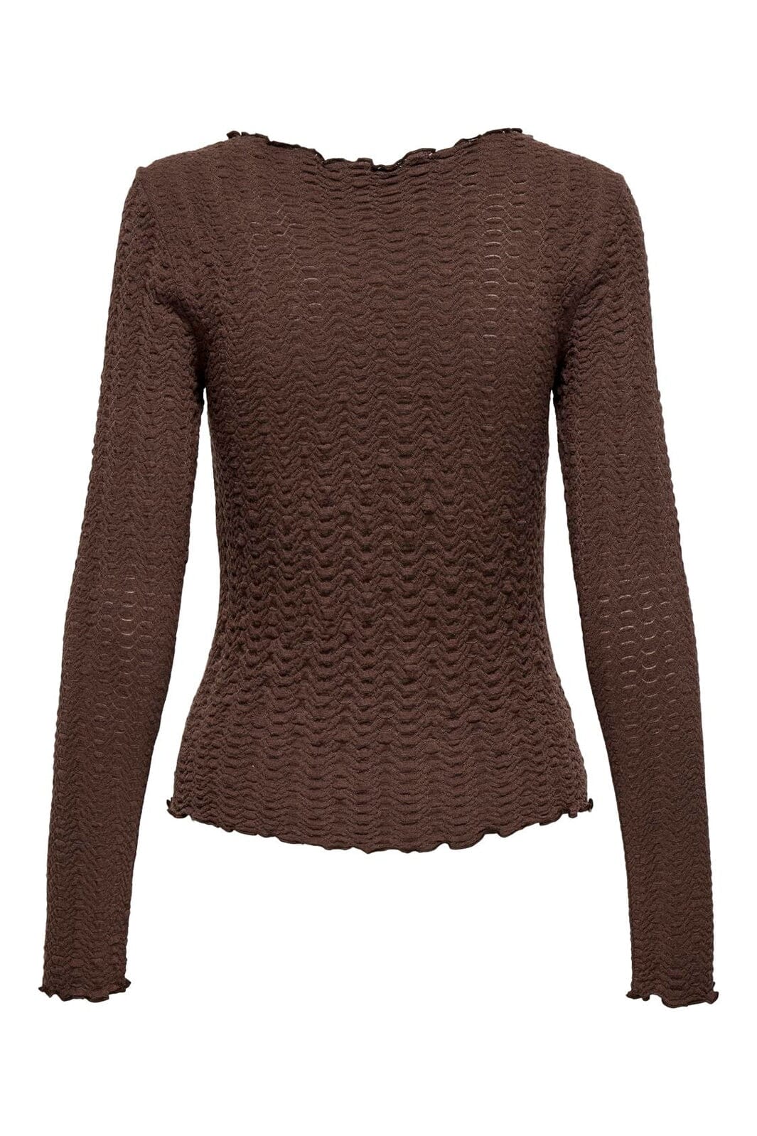 Only - Onlella L/S Ruching Top - 4952822 Chocolate Martini
