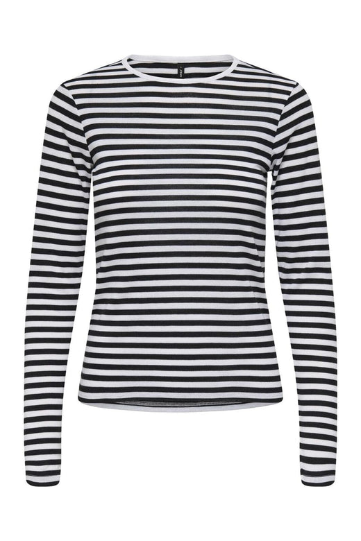 Only - Onlelli L/S Rib Top - 5024615 Black White