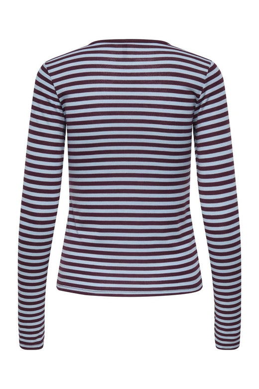Only - Onlelli L/S Rib Top - 5024625 Cabernet Cashmere Blue
