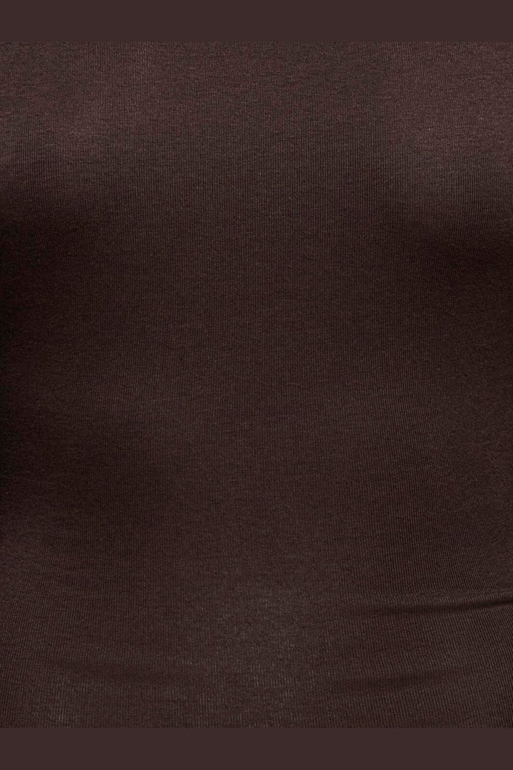 Only - Onlestrid L/S Tie Top - 5113937 Coffee Bean