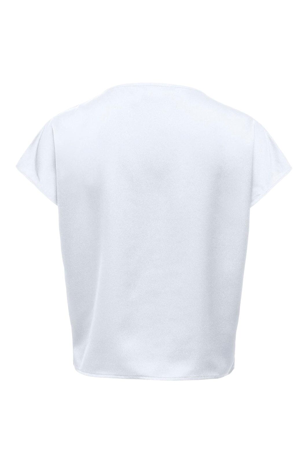 Only - Onlfaraya S/L Button Lace Satin Top - 5083486 Bright White