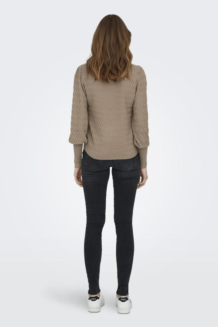 Only - Onlfaye Life L/S Pullover Knt - 4314190 Silver Mink