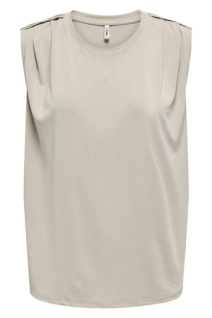Only - Onlfree Life S/L Modal Satin Mix Top - 4736087 Feather Gray
