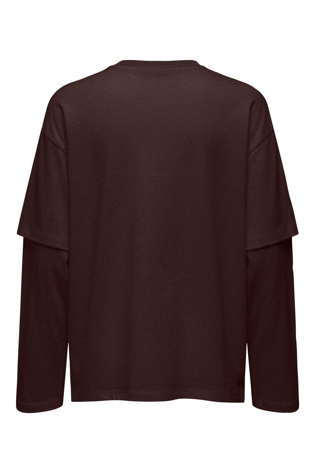 Only - Onlfreja L/S Stripe Double Top - 5193968 Coffee Bean
